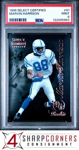 1996 SELECT CERTIFIED #91 MARVIN HARRISON RC HOF PSA 9 - Picture 1 of 3