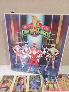 1993 Mighty Morphin Power Rangers Binder W/ 39 Pages Of Collector Cards & POGS!! - Picture 1 of 24