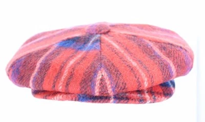 Винтажный красный плед размер L рыбак газетчик шапка для гольфистов за рулем 6 панелей США - Изображение 1 из 4