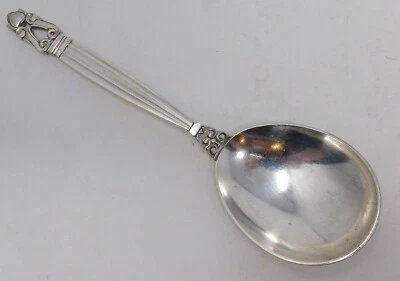 Georg Jenson Bellota "Juego para Servir Pequeño" 8" Cuchara Esterlina Dinamarca No Mono 76 grms Foto 1 de 4