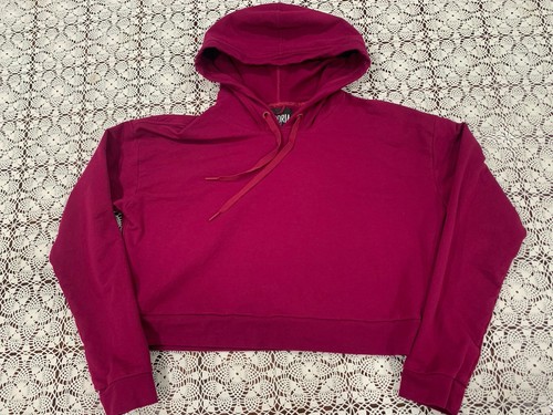 UNDERCOVER Felpa con cappuccio Victoria Sport cropped donna L rosa fucsia maglione cotone