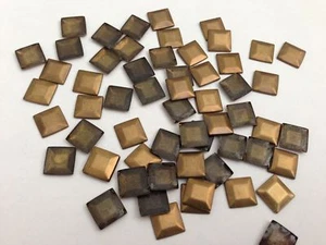 Hot Fix or Iron on Square Flat Metal stunning quality Studs in Various Colours - Picture 1 of 3