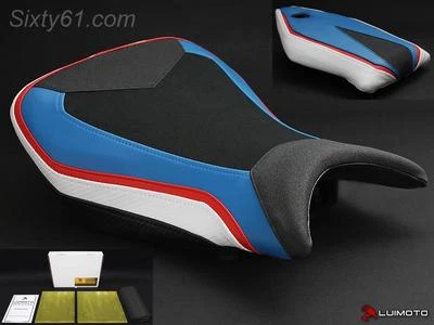 Fundas de asiento BMW S1000RR 2015 2016 2017 2018 con gel azul rojo negro Luimoto Foto 1 de 4