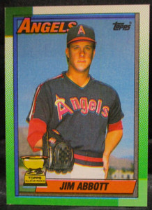 1990 Topps Jim Abbott All-Star Rookie Baseball Card #675 (002)