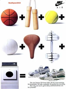 1988 Nike "Air Trainer TW " Cross Training Shoe Vintage Reproduction Print Ad - Picture 1 of 1