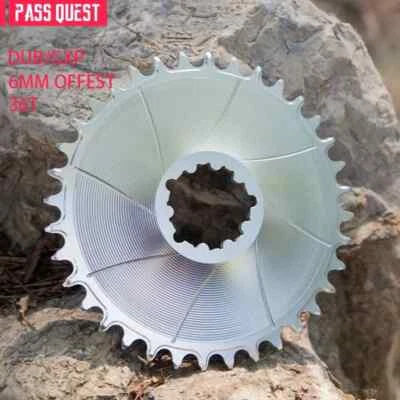 6mm Offset Bicycle Chainring Narrow Wide Teeth Install Directly Sprocket 28-46T - Image 1 of 4