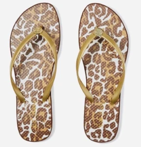 Neue Lilly Pulitzer POOL FLIP FLOPS Schokolade Leopard, mein Lieblingsplatz, Größe 8 - Bild 1 von 14