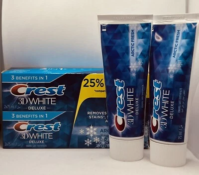 Crest 3D White Advanced Glamorous White Toothpaste, 75ml  Twin Pack - Image 1 of 3