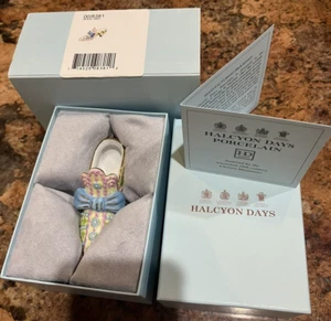 Halcyon Days Porcelain 2007 Elegant victorian Shoe in box - Picture 1 of 9