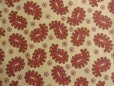 Pink & Brown Paisley on Yellow Dots Cotton Quilting/Sewing Fabric - By the Yard - Image 1 of 3