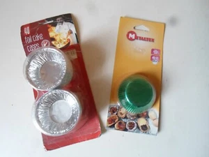 Packs of 40 Foil & Foil Effect Baking Cup Cake Tart Cases Various Styles & Sizes - Picture 1 of 13