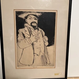 Sydney Chafetz “Debussy" signed -original etching Numbered 74/250 & Signed - Picture 1 of 12