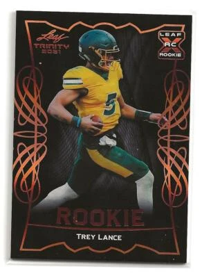 2021 Leaf Trinity Trey Lance Short Print Rookie Card  - Image 1 of 2