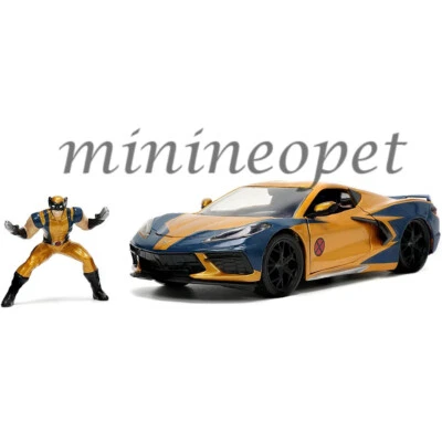 JADA 33354 MARVEL X-MEN 2020 CHEVY CORVETTE STINGRAY 1/24 with WOLVERINE FIGURE - Image 1 of 4