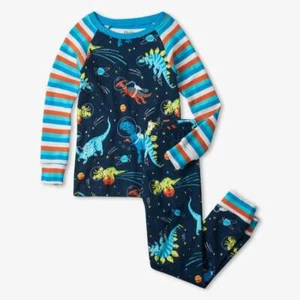 Neu Hatley Space Dinos langer Schlafanzug Pyjama Schlafanzug Alter 3 4 5 6 7 8 10 12 - Bild 1 von 2