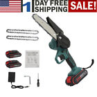 Mini Chainsaw 6 inch Electric Cordless Chain Saw Kit with 2 Batteries 2 Chains