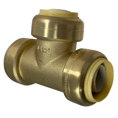 10 Pcs XFITTING 1" Push Fit Tee Fitting, 1" Push to Connect, Lead Free Brass - Image 1 of 4