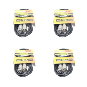 4 Pack-Pro X 10 Ft. Balanced XLR3-F to XLR3-M Premium Audio Microphone Cable - Picture 1 of 5