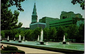 Fountains Convention Center & Cleveland Public Hall OHIO POSTAL CROMADA D11 - Imagen 1 de 2