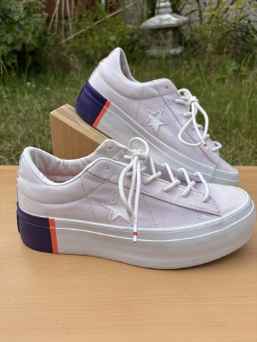 Converse Donna One Star Platform Low OX Barely Grape Viola Rush UK 3 5