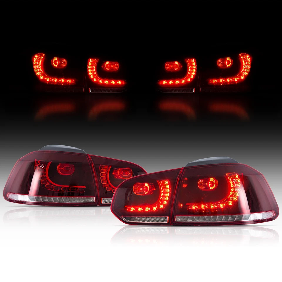 Luces traseras LED rojas con secuencial para VW Volkswagen Golf 6 MK6 11-14 Foto 1 de 4