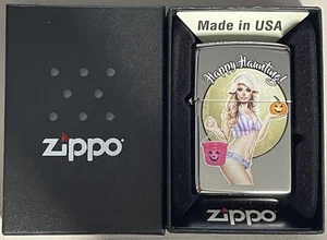 ZIPPO 2022 SEXY HAPPY HAUNTING PINUP GIRL KEITH GARVEY LIGHTER SEALED N BOX D566 - Picture 1 of 6
