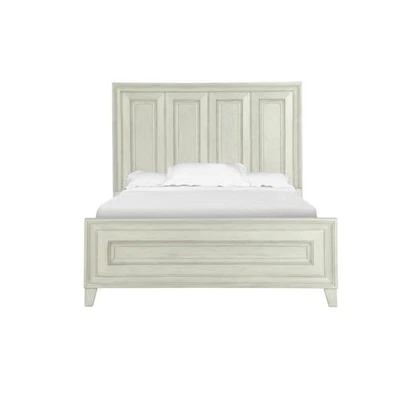 Cama con panel King Magnussen Raelynn California en blanco desgastado Foto 1 de 3