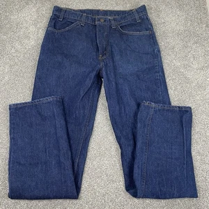 Vintage 80s Levis Jeans Mens 34x32 (Fit 32x32) Orange Tab USA 519-0217 Dark Wash - Picture 1 of 14
