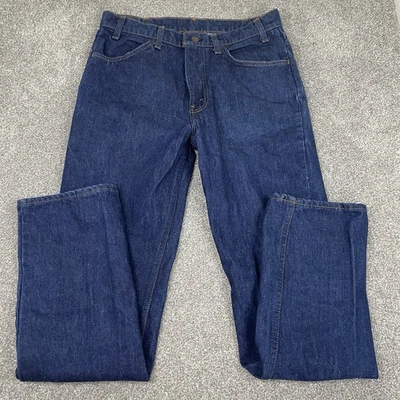 Vintage 80s Levis Jeans Mens 34x32 (Fit 32x32) Orange Tab USA 519-0217 Dark Wash - Image 1 of 4