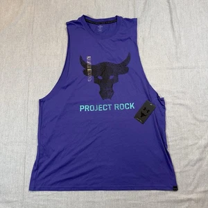 Under Armour Project Rock Brahma Bull Tank Shirt Mens XXL 2XL Gym Muscle New - Picture 1 of 10
