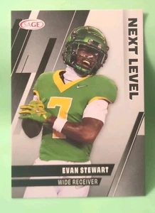 2025 Sage Hit Black Football #92 Evan Stewart - Oregon Ducks - Picture 1 of 2