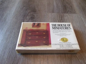 HOUSE OF MINIATURES XACTO CHIPPENDALE 3 DRAWER CHEST DOLLHOUSE  FURNITURE SEALED - Picture 1 of 1