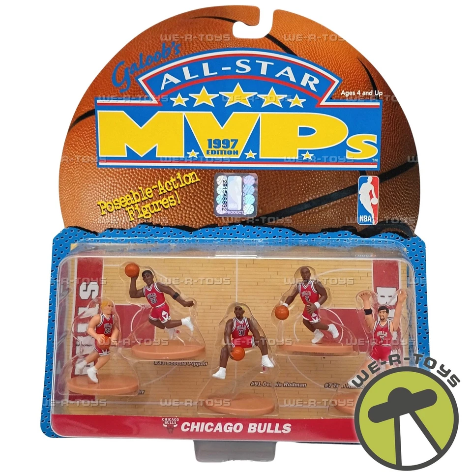 1997 Galoobs All-star MVPs Chicago Bulls Lakers 9 Mini Figures Bryant Rodman