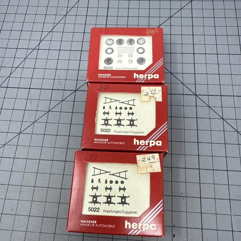 Ho Scale Herpa Porsche Wheel Set Axel Sets Spare Alloy Rims And Tires Lot Of 3 - Image 1 of 3