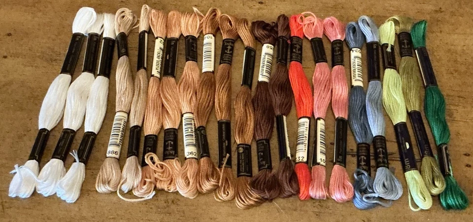 Anchor Stranded Sticktwist Mouline Cotton Floss Lot of 21 - Image 1 of 1