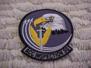 USAF AIR FORCE AIR COMBAT COMMAND ACC INSPECTION SQUADRON IG LANGLEY COLOR PATCH - Picture 1 of 1