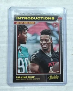 2023 Panini Absolute #6 Bijan Robinson / Jalen Carter Introductions RC - Picture 1 of 2