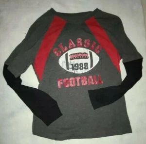 Camisa con tema de fútbol americano Simply for Sport mezcla algodón manga larga para niño grande 14/16 - Imagen 1 de 4