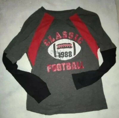 Мальчика просто для спорта хлопок смесь длинным рукавом футбол тема рубашка большой 14/16 - Изображение 1 из 4
