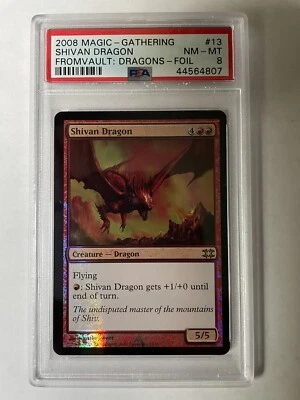 Graded FOIL Shivan Dragon PSA 8 NM-MT From the Vault: Dragons FTV 2008 MTG Magic - Image 1 of 2