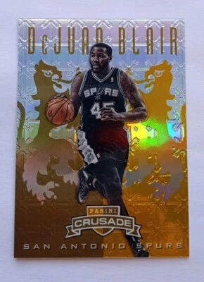 2012-13 12 2013 Panini Crusade Dejuan Blair # 245 Spurs Gold Prizm 03/10 Foto 1 de 2