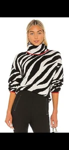 NWT $450 Rag & Bone Kiki Funnel Neck in Black / White SIZE: S - Picture 1 of 3