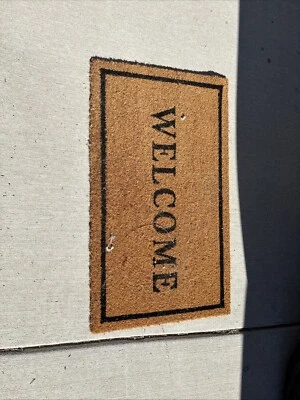 Alfombrilla de puerta de fibra de coco PLUS Haven con respaldo de alta resistencia, felpudo de bienvenida, 17,5 X30 Foto 1 de 3