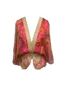 Miguelina silk printed top in XS - Picture 1 of 8