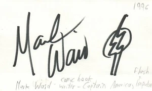Tarjeta de índice firmada autografiada por Estados Unidos de Mark Waid artista escritor de cómics autografiada - Imagen 1 de 1