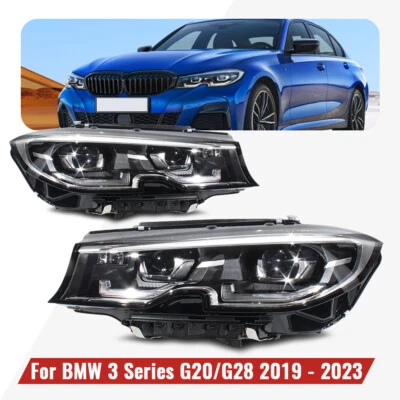 LED Headlsmp For 2019-2021 BMW 3 Series G20 G21 340i 330i Right+Left W/AFS Foto 1 de 4