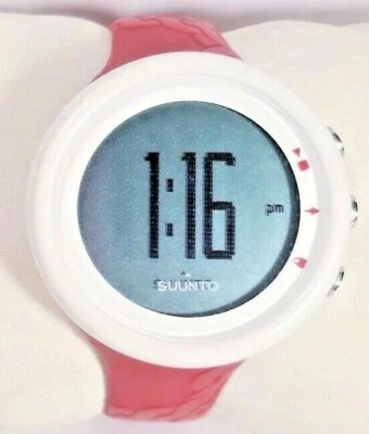 Relógio feminino Suunto M2 monitor de frequência cardíaca fúcsia SS01585500 estojo branco pulseira rosa - Imagem 1 de 4
