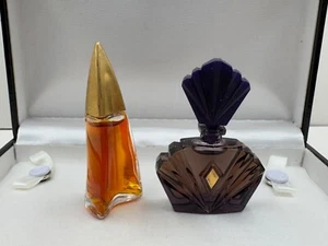 ANTIQUE RARE ART NOUVEAU ART DECO ORNATE PERFUME BOTTLE ELEGANT VANITY LOT OF 2 - Picture 1 of 6