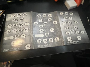 StarCraft Game Tech Tree Fold Out Chart 1998 Blizzard - Picture 1 of 2