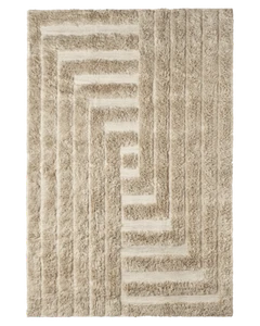 Shaggy rug Handmade area rug for bedroom living room wool rug furr geometric rug - Picture 1 of 15